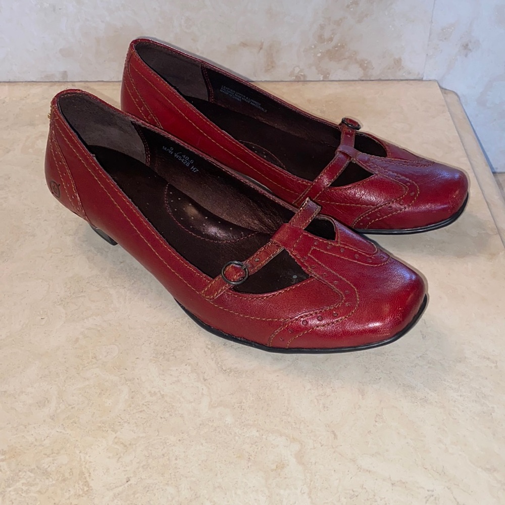 Born Leather Merlot Mary Jane’s Comfort Extraflex